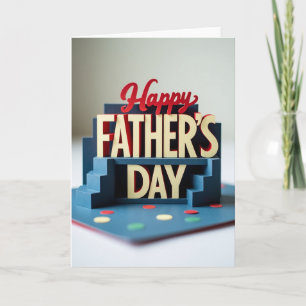 Golden Letters Fathers Day Card
