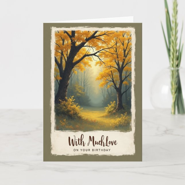 Golden Light Birthday Path Card (Front)