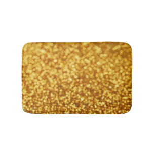 Golden Light Bokeh Abstract Background Bath Mat