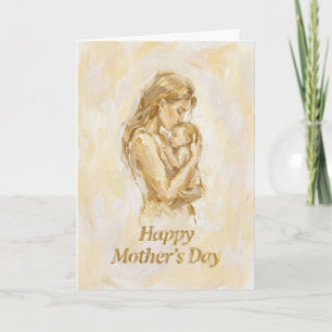 Golden Light — Mother & Newborn Mother's Day Card
