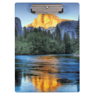 Golden Light on Half Dome Clipboard
