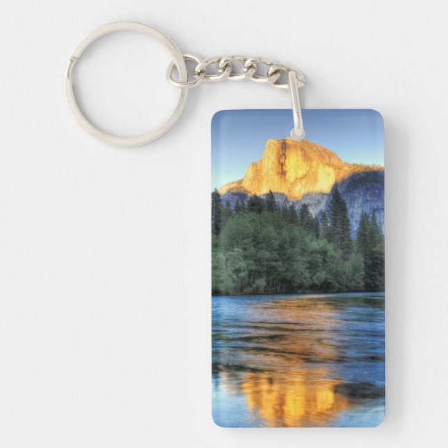 Golden Light on Half Dome Key Ring (Front)