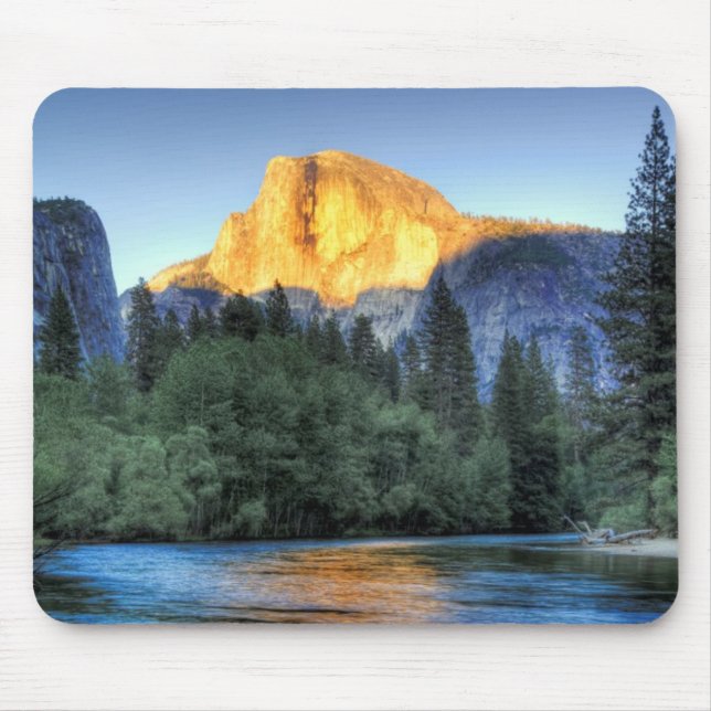 Golden Light on Half Dome Mouse Pad (Front)