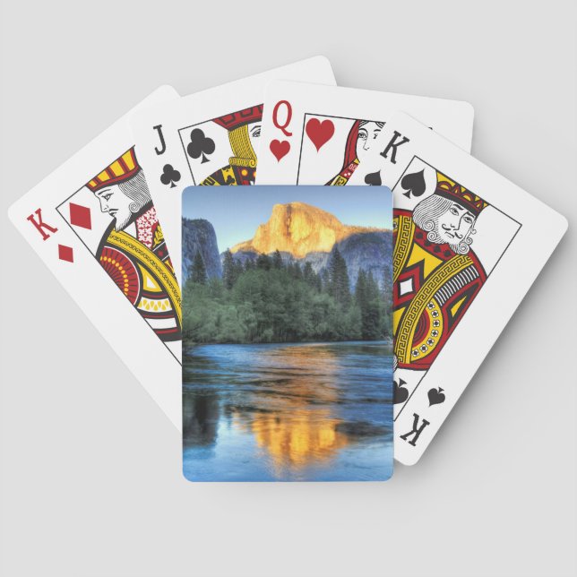 Golden Light on Half Dome Playing Cards (Back)