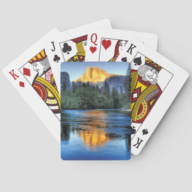 Golden Light on Half Dome Playing Cards (Back)