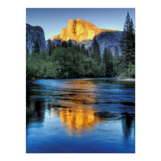 Golden Light on Half Dome Poster (Front)