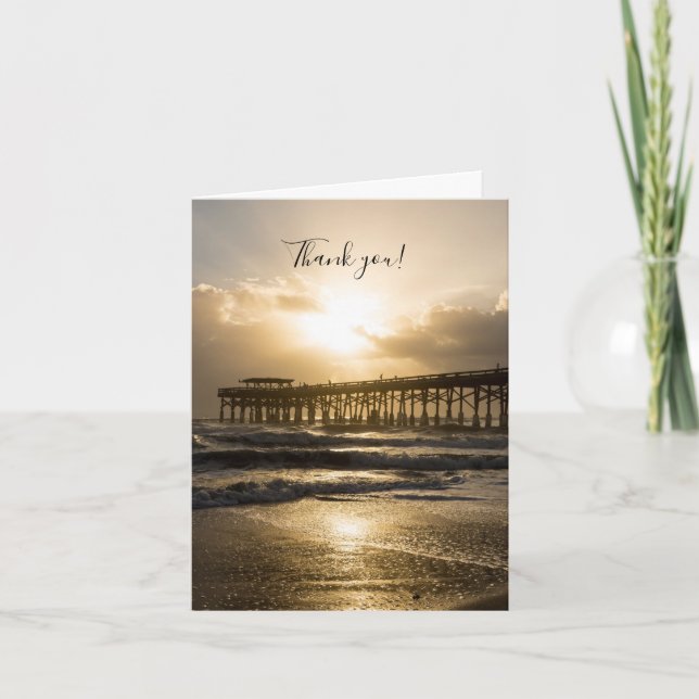 Golden Light Over Cocoa Thank You Card (Front)