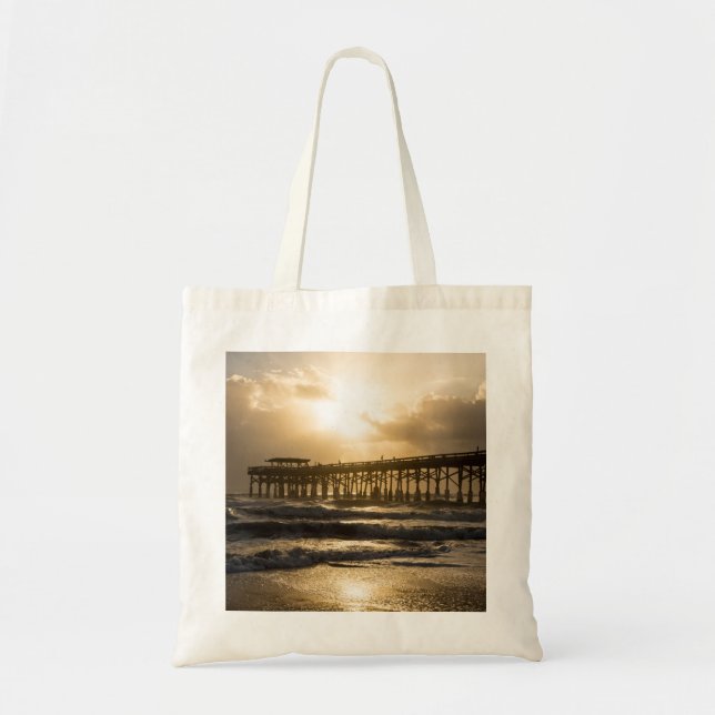 Golden Light Over Cocoa Tote Bag (Front)