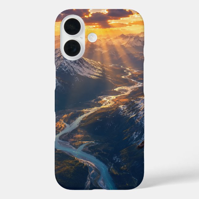 Golden Light Over the Alpine River001 Case-Mate iPhone Case (Back)