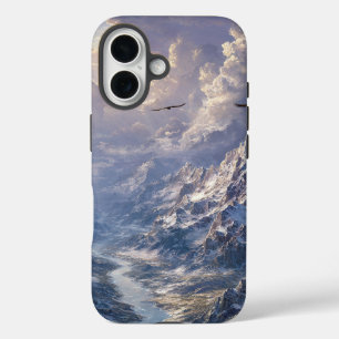 Golden Light Over the Alpine River002 iPhone 16 Case