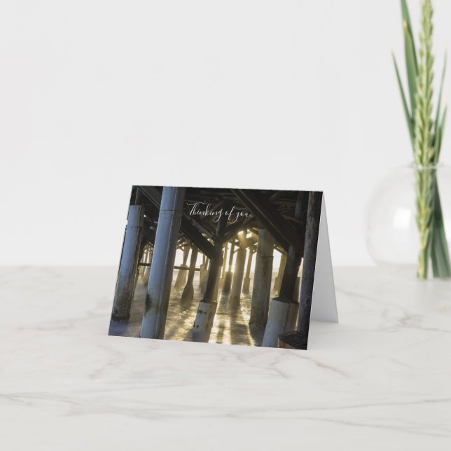 Golden Light Shines Through Thinking Of You Card (Front)