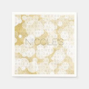 Golden Lights Gold Glam Modern ANY EVENT Custom Napkin