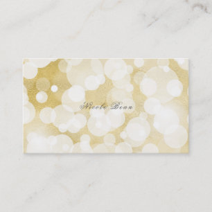 Golden Lights Gold Glam Modern Glam Party Custom Business Card