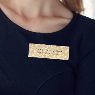 Golden Lights Name Tag