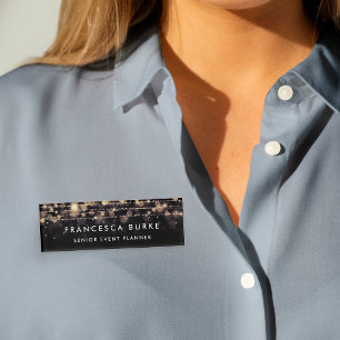 Golden Lights Name Tag