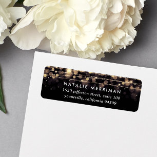 Golden Lights Return Address Label