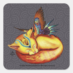 Golden-Like-Sun Square Sticker