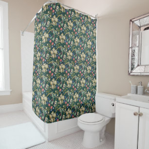 Golden Lilies Shower Curtain
