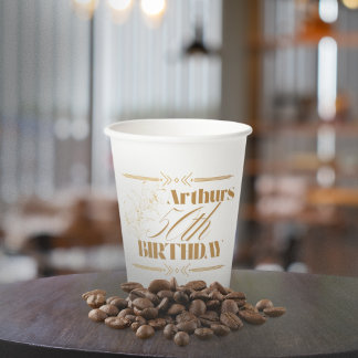 Golden Lillies Theme Adult party  Paper Cups