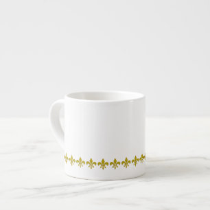 Golden Lily Border + your ideas Espresso Cup