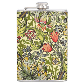 Golden Lily Coordinates Hip Flask