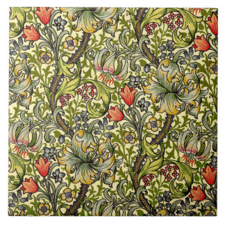 Golden Lily Morris Design Ceramics Ceramic Tile