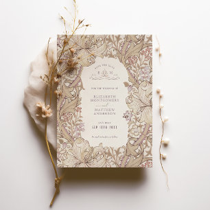 Golden Lily Wedding Stationery Earthy Tones Invitation
