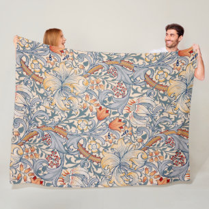 Golden Lily, William Morris Fleece Blanket