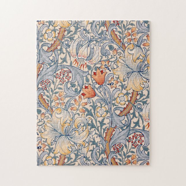 Golden Lily, William Morris Jigsaw Puzzle (Vertical)