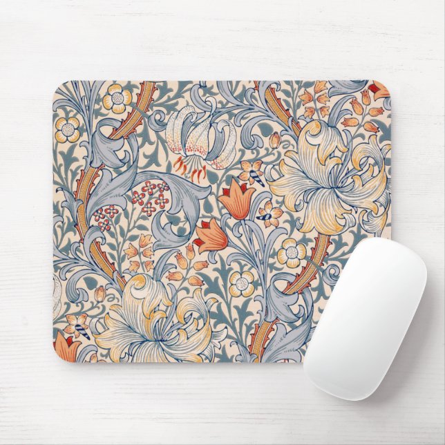 Golden Lily, William Morris Mouse Pad (With Mouse)