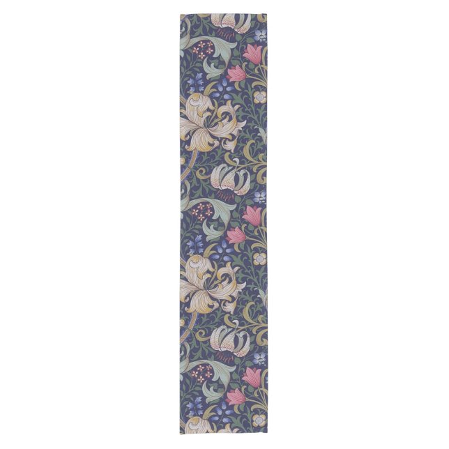 Golden Lily, William Morris Short Table Runner (Front)