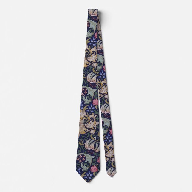 Golden Lily, William Morris Tie (Front)