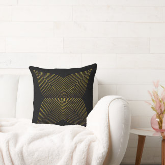 golden line flower petal cushion