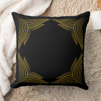 golden line flower petal cushion