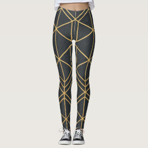 Golden Line Geometry – Seamless Elegant Geometric  Leggings
