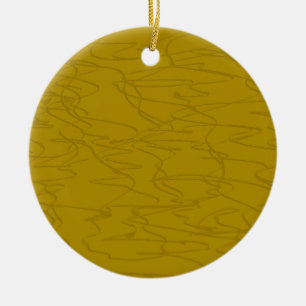 Golden Lines Ceramic Ornament