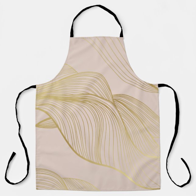 Golden Lines: Luxury Vintage Pattern. Apron (Front)