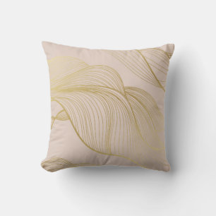 Golden Lines: Luxury Vintage Pattern. Cushion