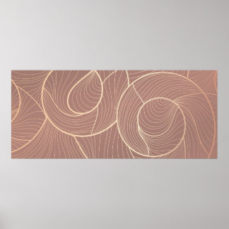 Golden lines pattern background. Luxury gold Line  Poster