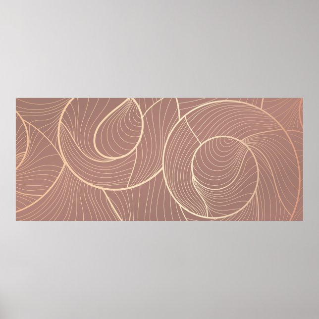 Golden lines pattern background. Luxury gold Line  Poster (Front)