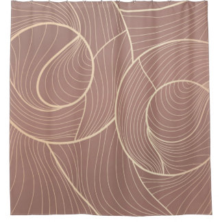 Golden lines pattern background. Luxury gold Line  Shower Curtain