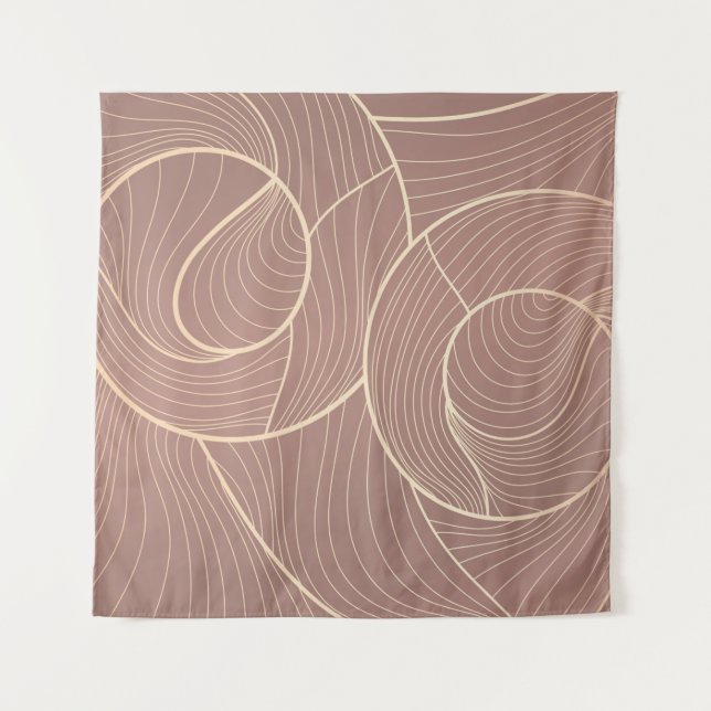 Golden lines pattern background. Luxury gold Line  Tapestry (Front)