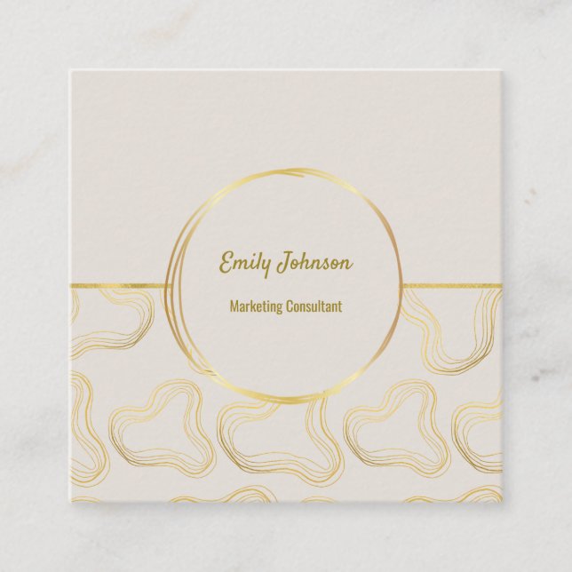 Golden Lines Style Solutions Business Card (Front)