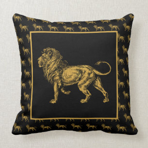 Golden Lion Black TP II Throw Pillow