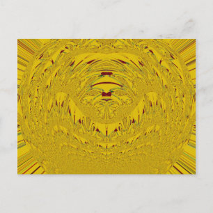 Golden Lion Head Art Print Postcard