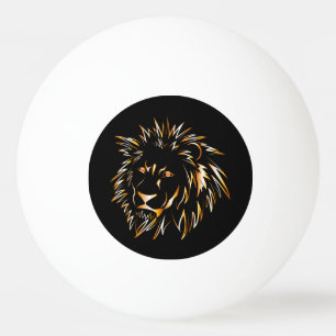 Golden lion ping pong ball