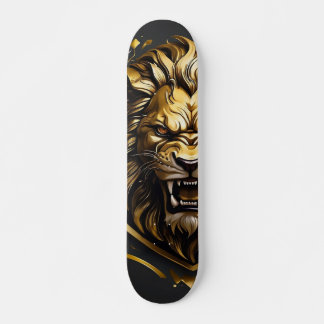 Golden Lion skateboard roaring
