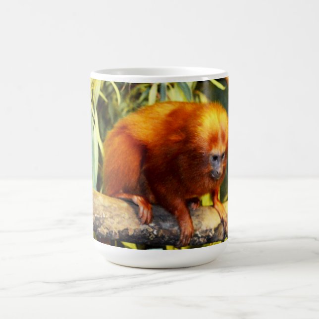Golden Lion Tamarin Observing, Tea Mug (Center)