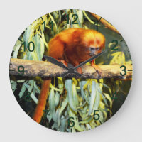 Golden Lion Tamarin Observing, Wall Clock
