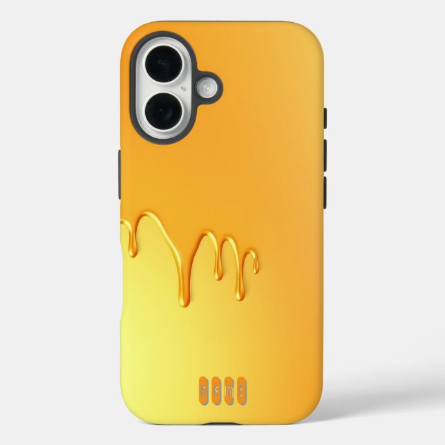 Golden Liquid Dripping Abstract Case-Mate iPhone Case (Back)